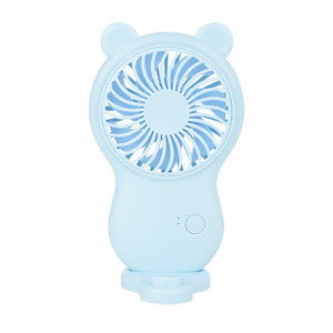 Handheld Pocket Mini Fan Portable With Bracket USB Mini Fan Portable Pocket Fan Cartoon Handheld Desktop Rechargeable Standing Fan Three Gear Wind Speed Regulation Battery Operated USB Small Fan with 3 Speeds for Home Office Car Outdoor Travel