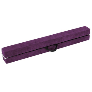 9 FT Folding Gymnastics Balance Beam with Anti-slip Base and Pine Wood Frame-Purple