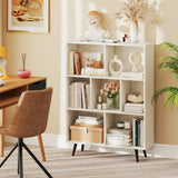 7/8/10-Cube Bookcase with 5 Tapered Metal Legs-7 Cubes