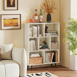 7/8/10-Cube Bookcase with 5 Tapered Metal Legs-7 Cubes