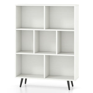 7/8/10-Cube Bookcase with 5 Tapered Metal Legs-7 Cubes