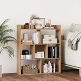7 Cubes Open-back Bookshelf with Anti-Toppling Devices-Natural