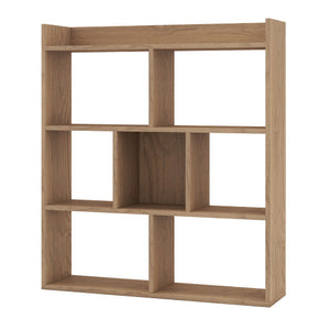 7 Cubes Open-back Bookshelf with Anti-Toppling Devices-Natural