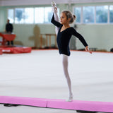 7 FT Folding Balance Beam with Removable Suede Cover and Non-slip Bottom-Purple