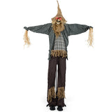 7 FT Halloween Decoration Animated Standing Scary Scarecrow with Light-up Eyes for Hunted Houses