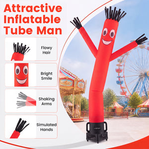 7 FT Inflatable Tube Man with Blower for Outdoor Business Promotion Store-Black