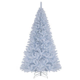 7 Feet Artificial Christmas Tree Hinged Pre-Lit Xmas Tree with 11 Lighting Modes