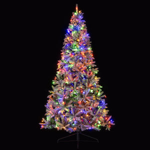 7 Feet Half Artificial Christmas Tree with 852 PE & PVC Branch Tips and 9 Modes-M