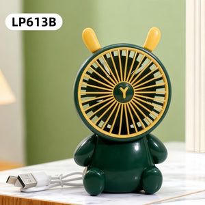 Creative Cartoon Bear Desktop Mini Fans Big Wind Desktop Portable USB Charging Handheld Fan Portable Air Conditioning Handheld Cooling Fan Charging Usb Fan Portable Handheld Fan