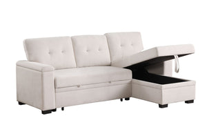 Lucca II - 84.5"W Reversible Sleeper Sectional Sofa with Storage Chaise by Couch.com