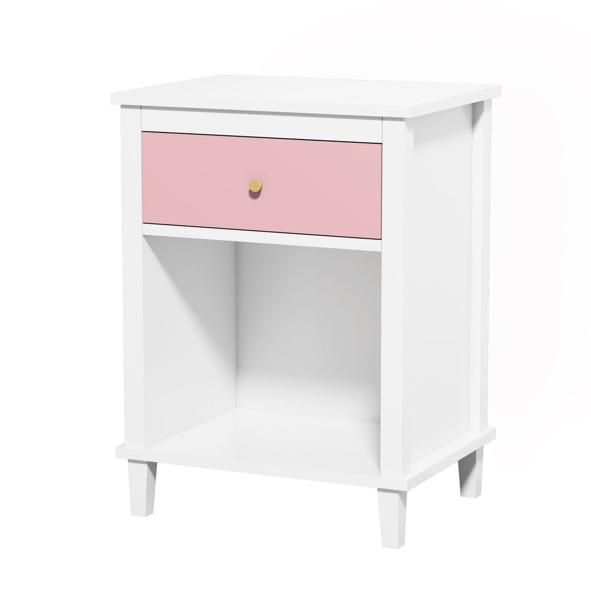 Nightstand With 1 Drawer and 1 Shelf