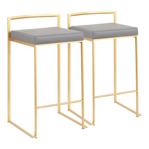 Fuji - Contemporary / Glam Design Counter Stool (Set of 2) by Couch.com