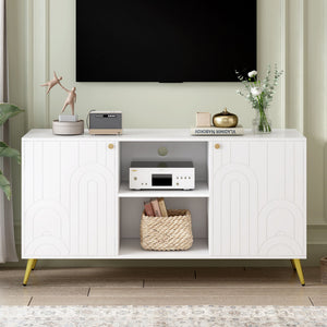 Modern TV Stand With Adjustable Shelf, Handles And Anti-Tip Device by Couch.com