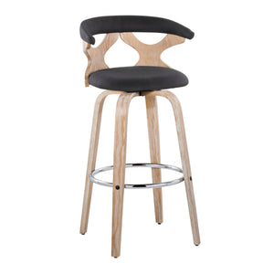 Gardenia - Contemporary Fixed Height Barstool With Swivel With Round Footrest (Set of 2) by Couch.com