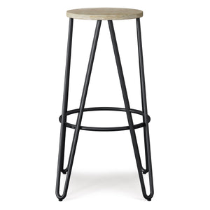 Simeon - Multifunctional Metal Stool With Wood Seat by Couch.com