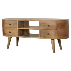 Rounded Entertainment Unit - Oak by Couch.com