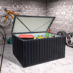 Metal Storage Box Store Large Out Door Use - Black by Couch.com