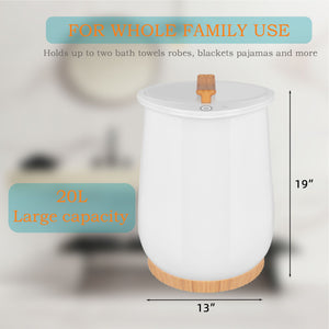 Towel Warmers, Luxury Bucket Towel Warmers, Large Towel Warmers For The Bathroom, Fits Up To 2 Oversized Towels - White by Couch.com