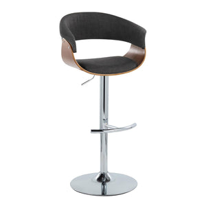 Vintage Mod - Mid Century Modern Adjustable Height Barstool With Swivel With Rounded T Footrest (Set of 2) by Couch.com