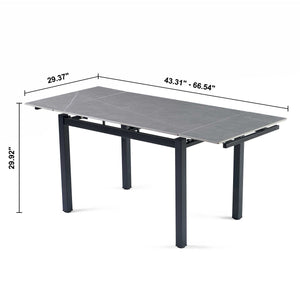 Ceramic Modern Rectangular Expandable Dining Room Table For Space-Saving Kitchen Small Space Table by Couch.com