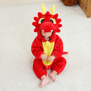 Flannel Animal Onesie For Kids