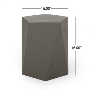 Side Table With Geometric Design