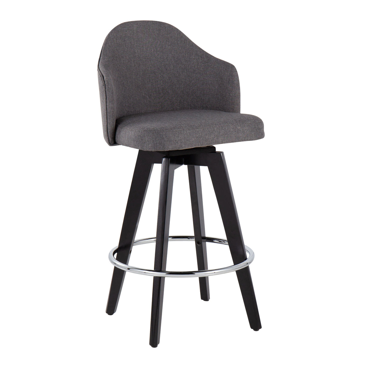 Ahoy - Contemporary Fixed Height Counter Stool With Round Footrest (Set of 2) by Couch.com