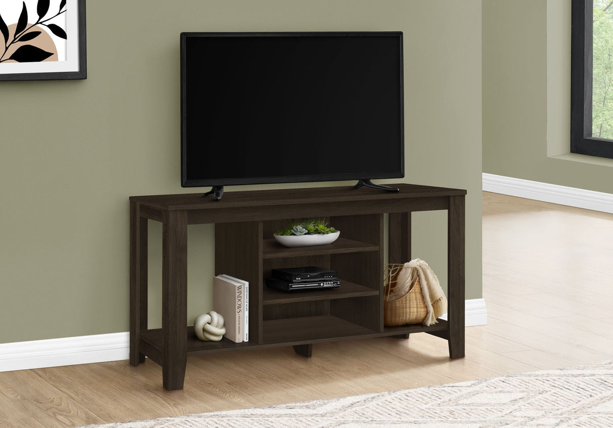 TV Stand, Console, Media Entertainment Center, Storage Shelves, Durable Construction - Espresso by Couch.com