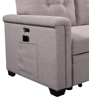 Ashlyn - Reversible Sleeper Sectional Sofa With Storage Chaise, USB Charging Ports And Pocket by Couch.com
