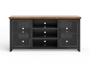 Essex - TV Stand Console For TVs Up To 80" - Black, Whiskey by Couch.com