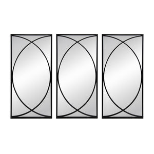 Rectangular Wall Mirrors With Frame, Home Decor For Living Room Bedroom Entryway - Black