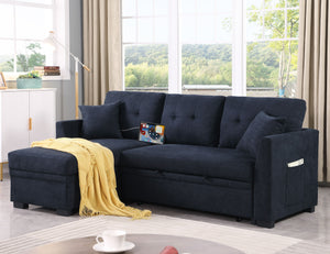 Sectional Sofa Bed L Shaped Sofa Couch Bed With USB Port, Reversible Chaise With Storage by Couch.com
