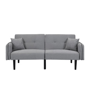 Modern Folding Ottoman Sofa Bed With Stereo System - Gray