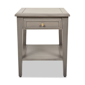 Dauphin - Storage Shelf Side Table - Gray Cashmere by Couch.com