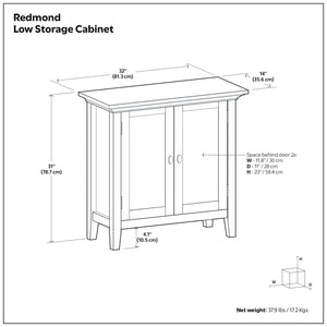 Redmond - Low Storage Cabinet - Brunette Brown