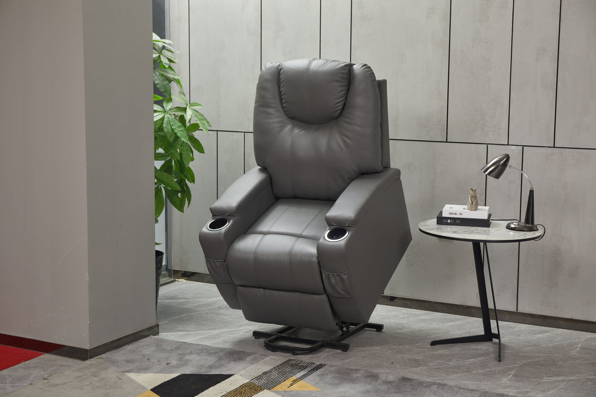 Modern Recliner Chair With Cup Holders, Remote Control by Couch.com