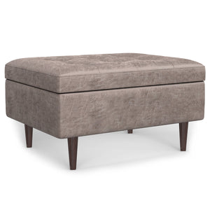 Shay - Large Square Coffee Table Storage Ottoman Mid-Century Style by Couch.com