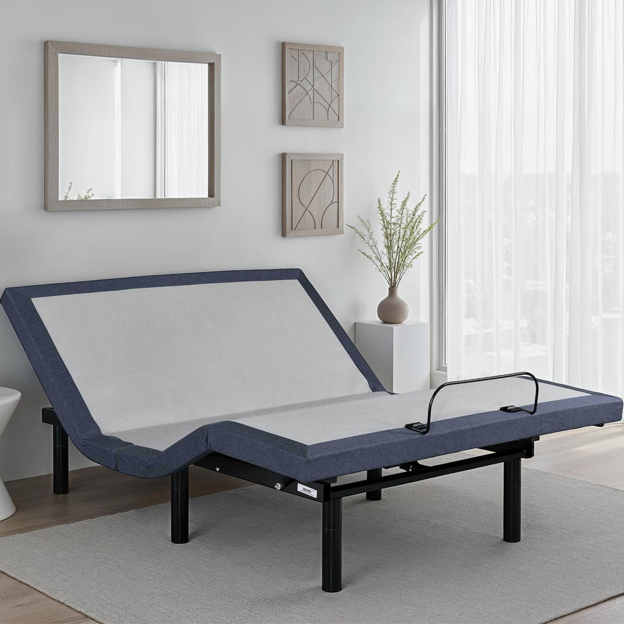Twin XL Adjustable Bed Base with Massage and Position Adjustments