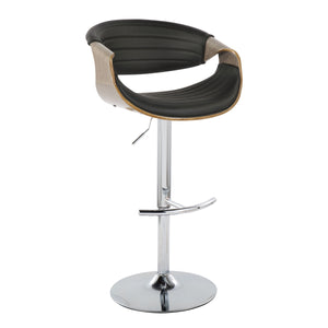 Symphony - Mid Century Modern Adjustable Barstool With Swivel & Rounded T Footrest (Set of 2) by Couch.com