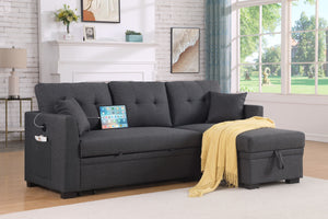 Modern Sectional Sofa Bed - Dark Gray by Couch.com