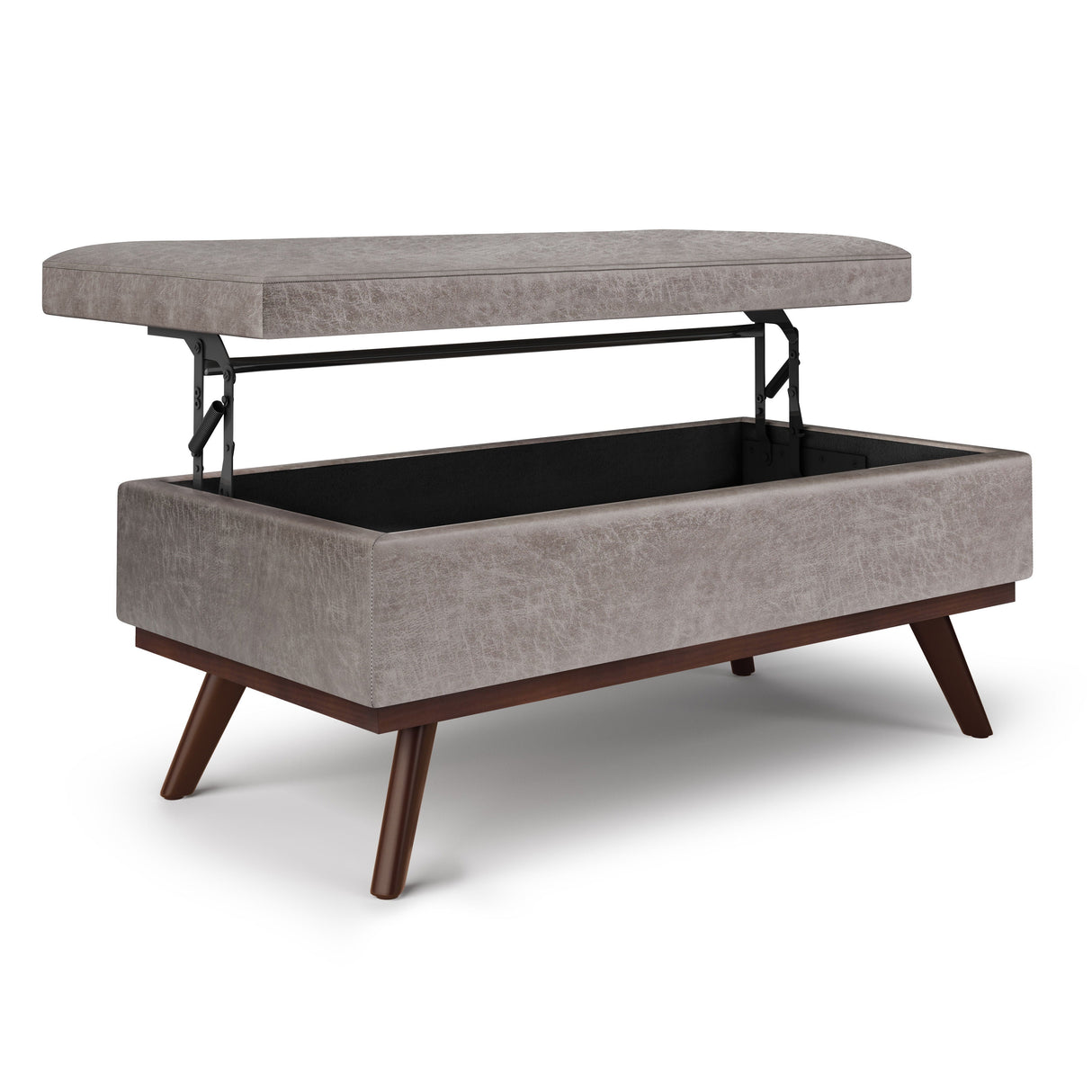 Owen - Lift Top Large Coffee Table Storage Ottoman, Mid Century Style by Couch.com