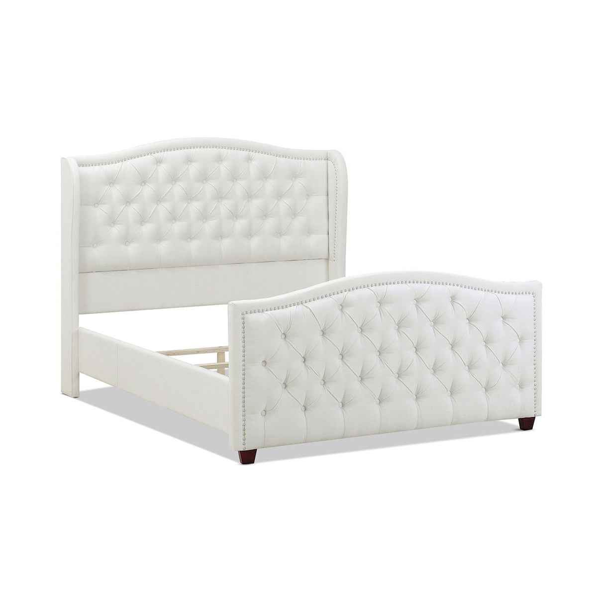 Marcella - Upholstered Shelter Headboard Bed Set by Couch.com