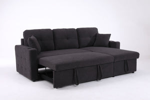 Lambswool - Pull Out Sleeper Sectional Sofa With Storage Chaise by Couch.com