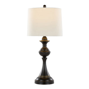 Montgomery 29" Contemporary Metal Table Lamp Set of 2 in Oil Rubbed Bronze