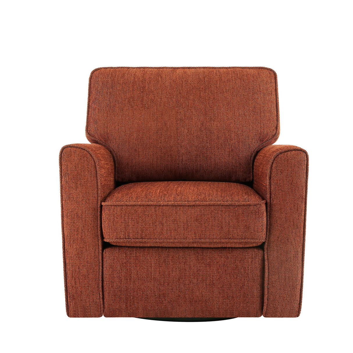 360° Swivel Accent Barrel Armchair With Side Pockets, Compact Design by Couch.com