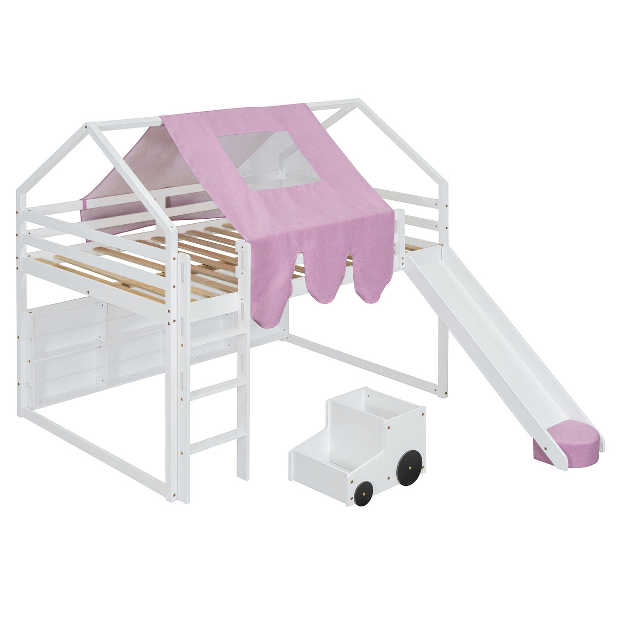 Loft Bed With House Shaped Frame And Tent by Couch.com