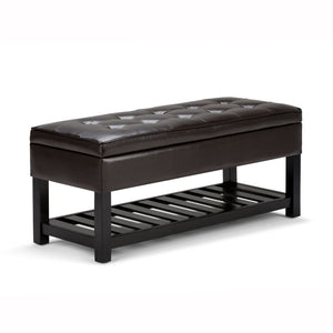 Cosmopolitan - Storage Ottoman Bench With Open Bottom - Tanners Brown by Couch.com