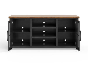 Essex - TV Stand Console For TVs Up To 80" - Black, Whiskey by Couch.com