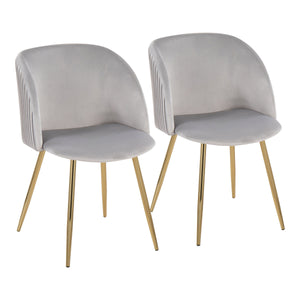 Fran - Pleated Waves Contemporary Chair (Set of 2) by Couch.com