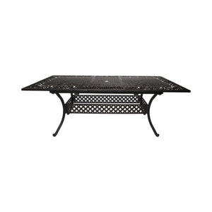 Outdoor Extendable Aluminum Dining Table With Pattern Table Top And Curved Legs - Copper by Couch.com